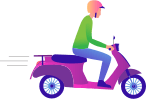 Decorative motorbike illustration