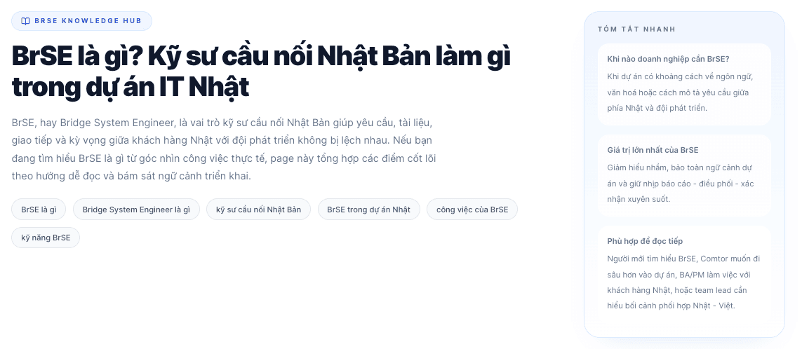Ảnh lớp học Nhập môn BrSE - Kỹ sư Cầu nối Nhật Bản